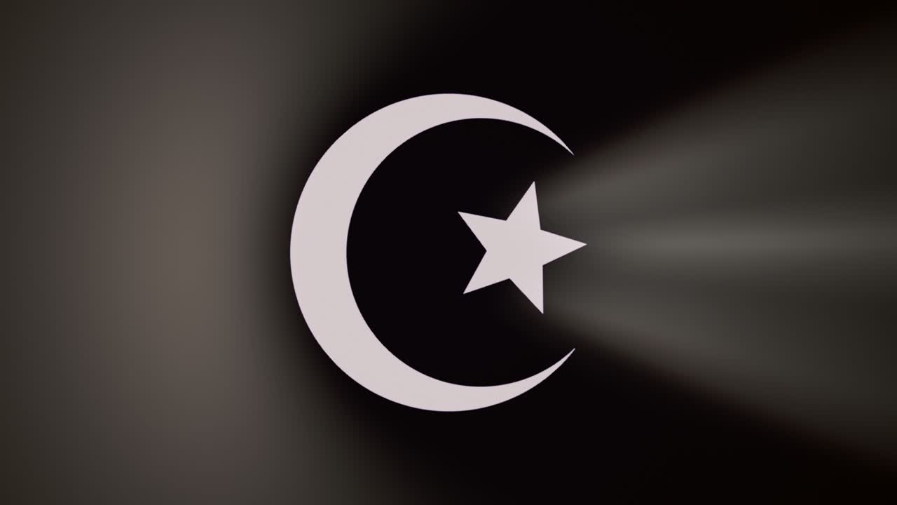símbolo religioso del islam. estrella y media luna