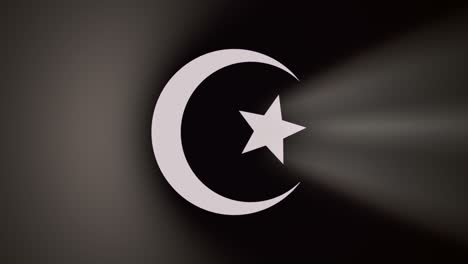 religious symbol of islam. star and crescent