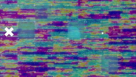 animación del procesamiento de datos y marcadores sobre la cuadrícula