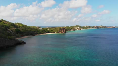 Caribbean-peninsula-with-epic-beach-views-with-an-amazing-cloudscape-in-the-background