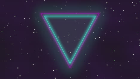 Neon-retro-colorful-triangles-and-stars-in-deep-space