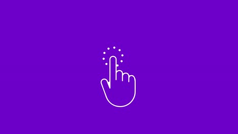 Hand touch click icon animation with green screen click animated icon one time click and double