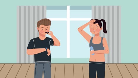 male coach sport character animation
