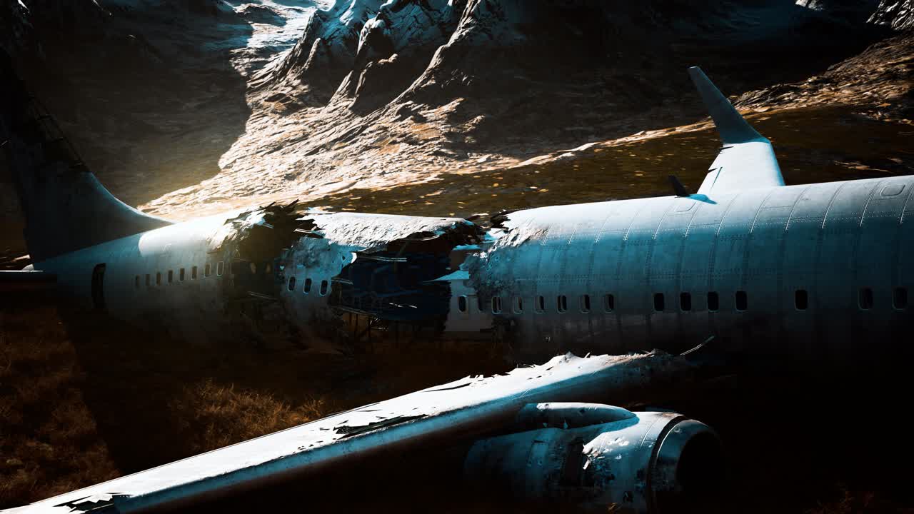 비행기가 산에 추락했습니다.