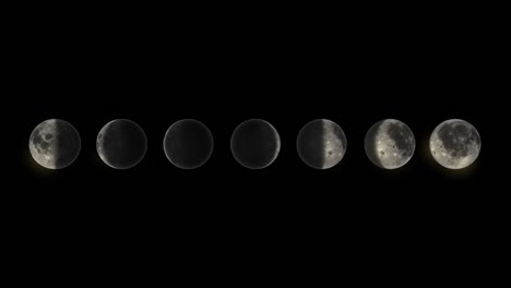 moon phases line with alpha matte loop