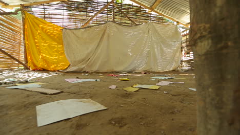 moving shot through the interior of a ruined home following the earthquake in nepal in april 2015 1