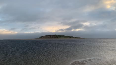 handheld shot of bartragh island, killala, county mayo
