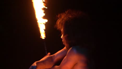 phi phi island fire dancer in thailand