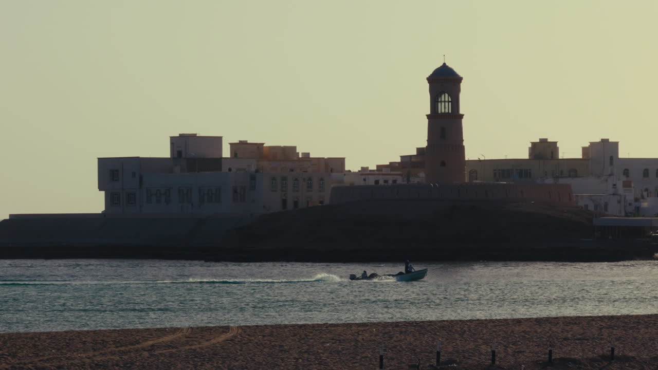 Coastal Town in Oman at Sunset