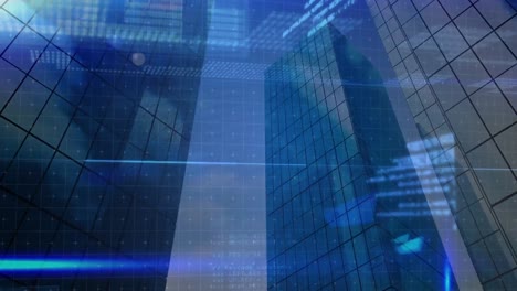 skyscrapers with data information animation