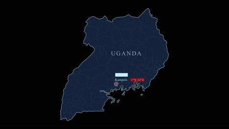 Uganda-blue-map-with-Kampala-capital-city-and-geographic-coordinates-on-black-background