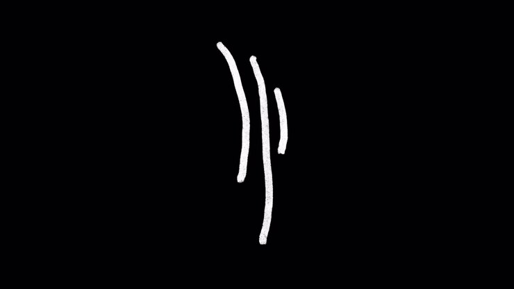 Linee bianche astratte e sinuose