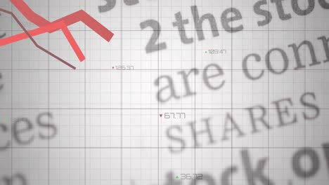 animation of red lines over grid and data processing