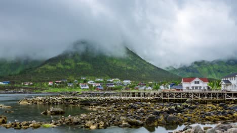 la hermosa naturaleza de noruega el lapso de tiempo.