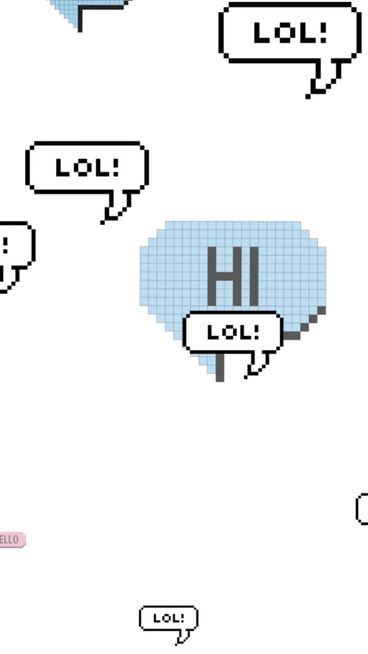 Animation of social media icon over white background