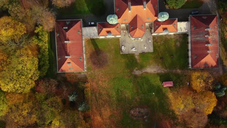aaerial view on the beautiful palace in sweden