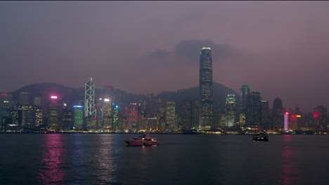 hong kong island at dusk