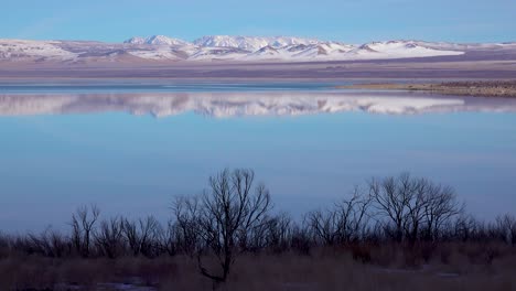 Un-Paisaje-Helado-A-Lo-Largo-De-Las-Orillas-Del-Lago-Mono-California