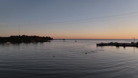 weeks bay, alabama at sunset