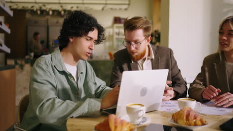 business meeting in a cafe