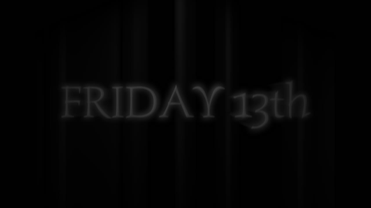 viernes 13 texto con efecto de luz en el espacio negro