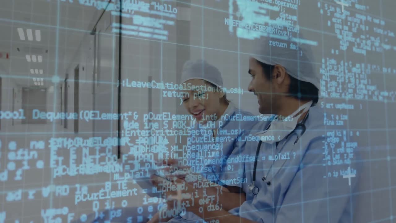 Animation of data processing over diverse female and male surgeons using tablet