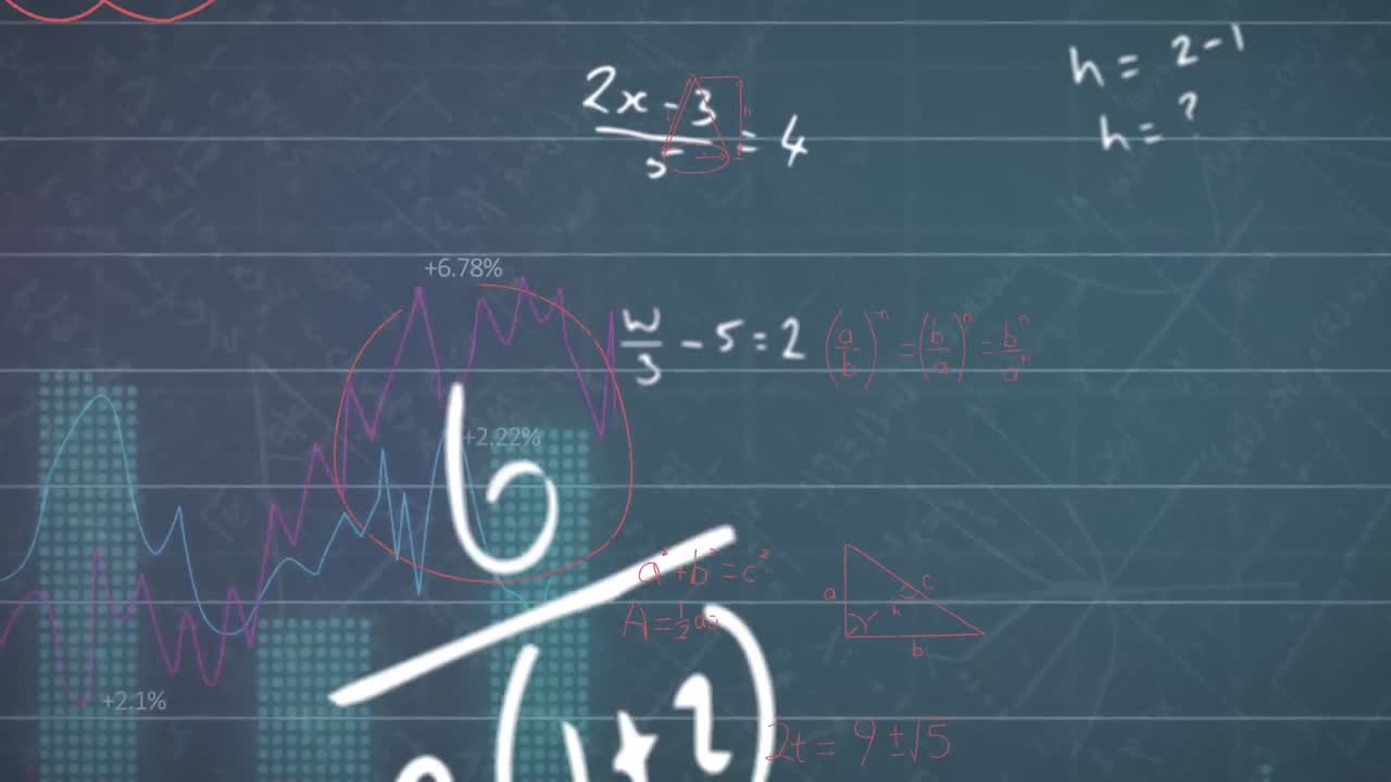 animación de ecuaciones matemáticas y procesamiento de datos