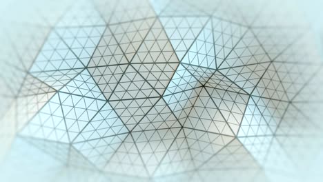 white polygonal wall geometric distorted loopable 3d render