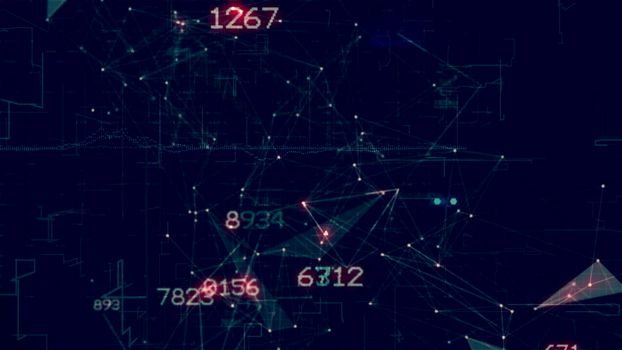 Network / math / numbers / code seamless looping animation.