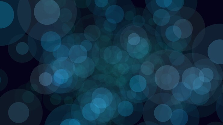 Filmato astratto di luci bokeh blu con cerchi sfocati e morbidi che fluttuano su uno sfondo scuro, ideale come sfondo moderno per titoli, presentazioni, promo, eventi e progetti video creativi.
