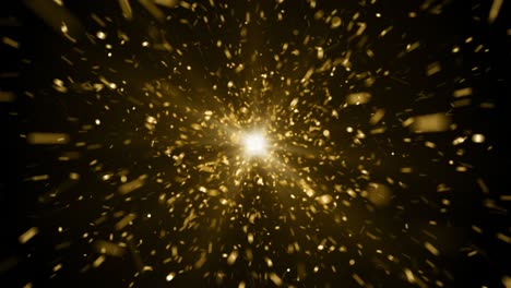 partículas de oro brillo bokeh premio polvo abstracto bucle de fondo