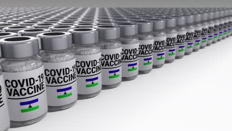 botellas de vacuna contra la covid-19 lesotho