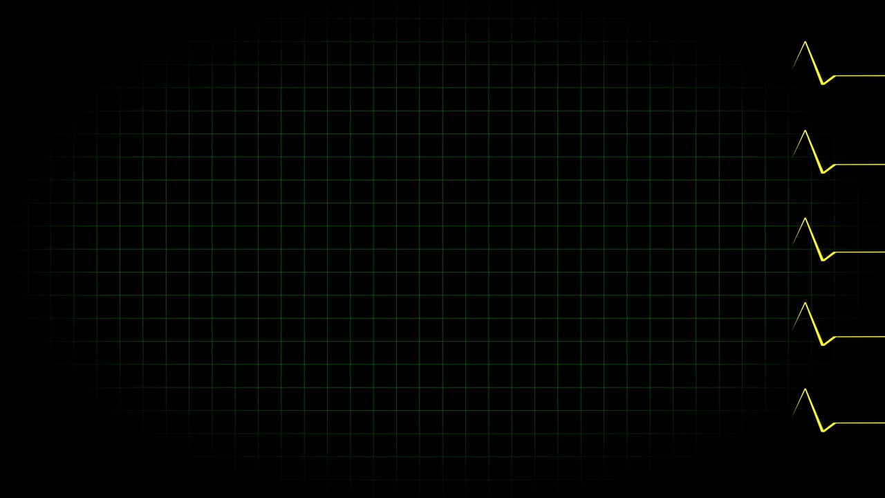 electrocardiograma osciloscopio forma de onda animación gráficos de movimiento