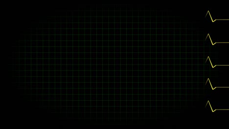 electrocardiograma osciloscopio forma de onda animación gráficos de movimiento