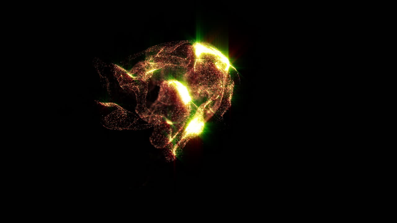 Christmas Shiny Gold Particles Burst Reveal Element