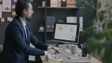 businessman working on computer in office