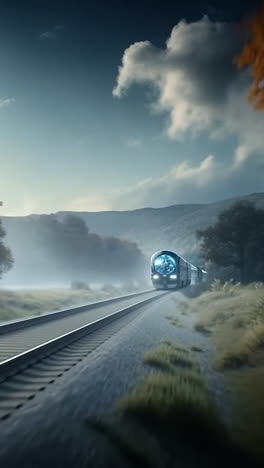 night train through mountains