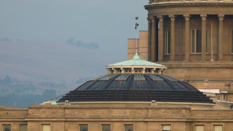 secondary dome of the idaho state capitol clad with copper roofing