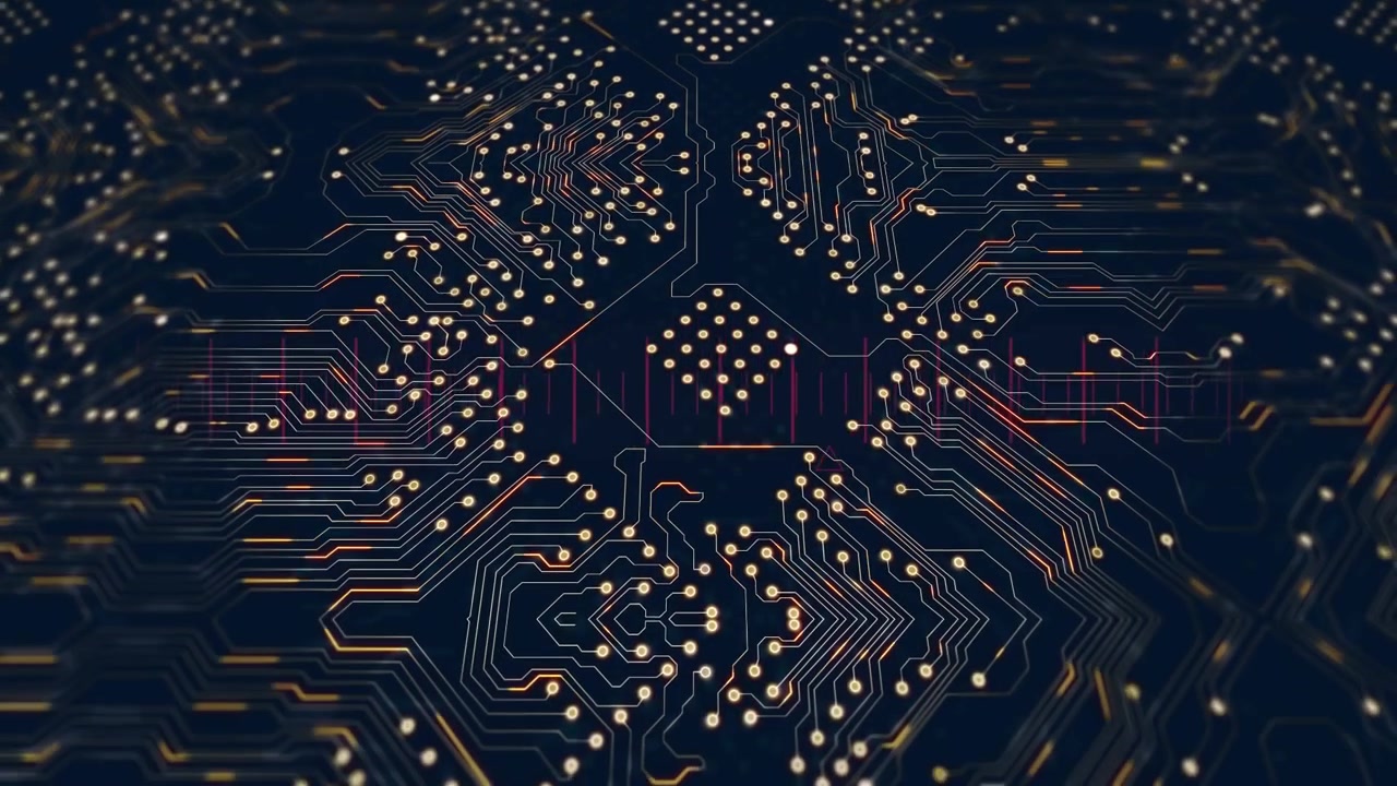 Animation of text with globe and network of connections