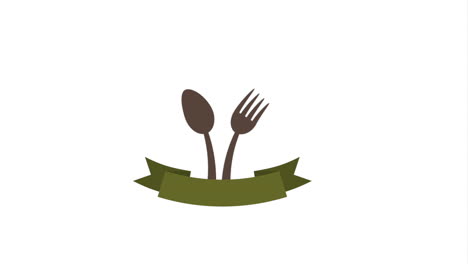 logotipo de la cuchara y el tenedor