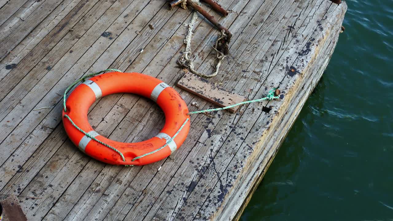 Lifebuoy on the pier