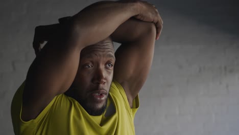 man exercising in an urban setting