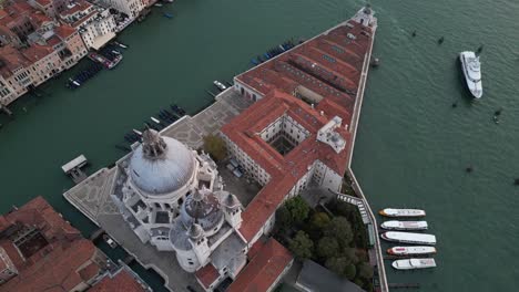 Aerial View of Venice, Italy: Churches, Canals, and Boats