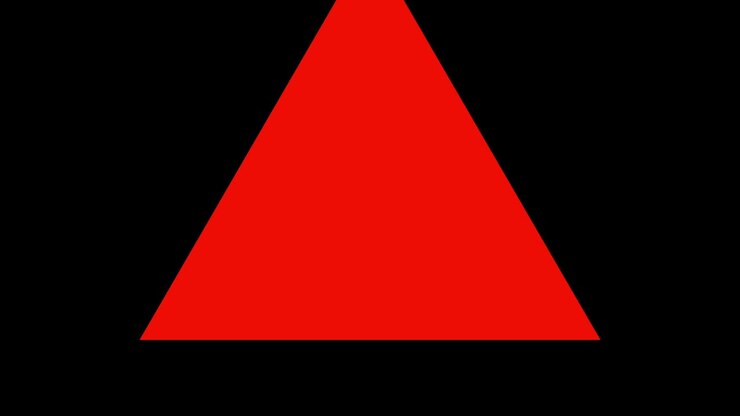 Black background and multiple moving triangles, Zoom in and out repeatedly