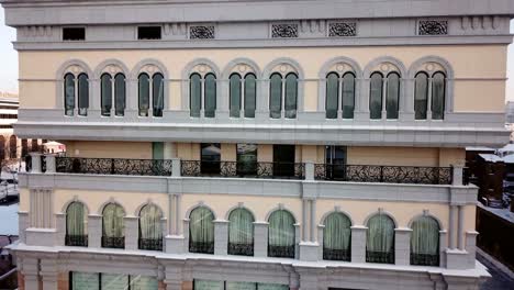 exterior of a multi-story building with ornate facade