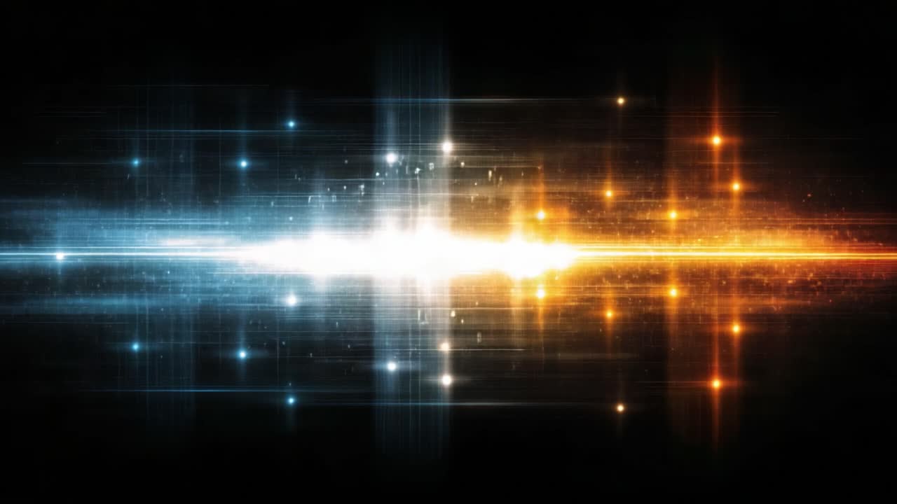 A Dynamic Evolution of Light Waves: Exploring the Contrast Between Radiant Blue and Fiery Orange Energy Patterns in a Modern Digital Landscape