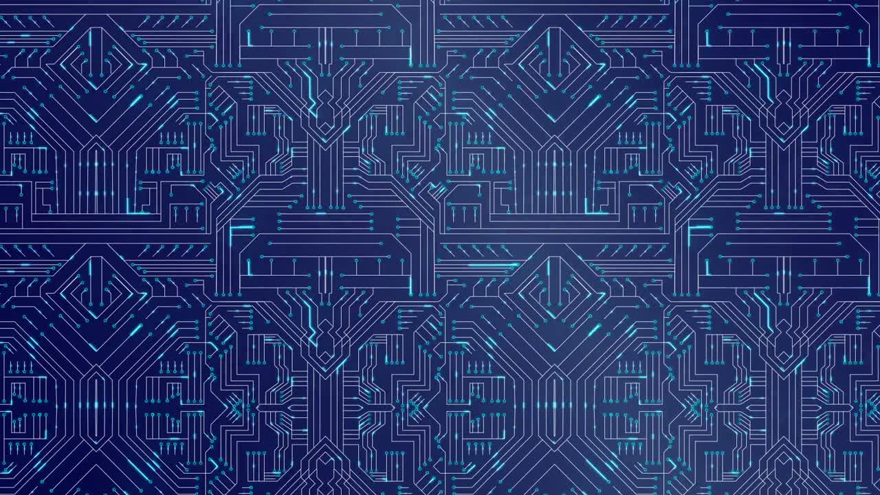 placa de circuito azul