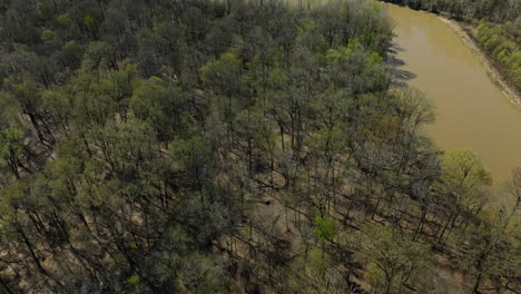 Lower-Hatchie-Refuge-Estuary-In-Hatchie-River-With-the-Mississippi-River-In-Tennessee,-USA