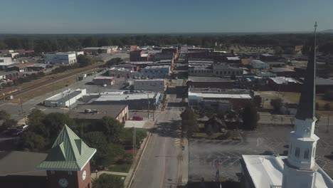 aerial flyover gaffney south carolina in 4k