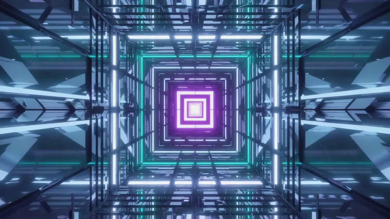 Futuristic Neon Tunnel